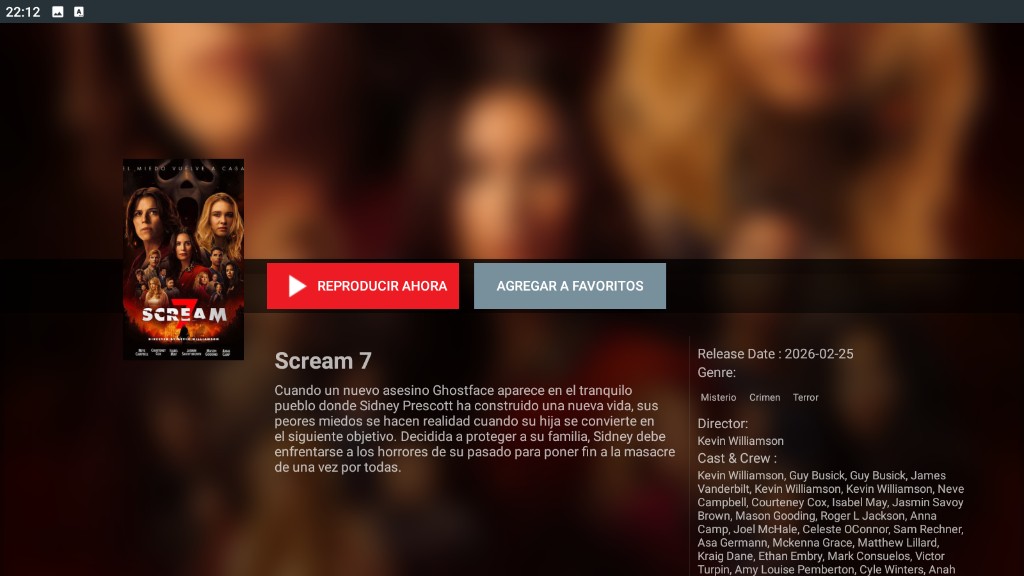 Cuevana 3 Pro en TV: ficha de película con reproducir, favoritos y datos principales